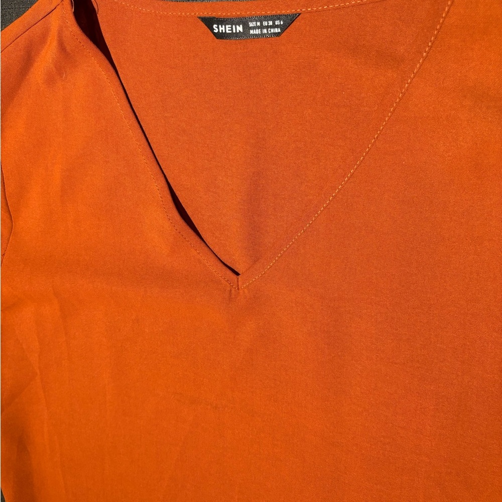 SHEIN Bright Orange Long Sleeve Top - Picture 10 of 10
